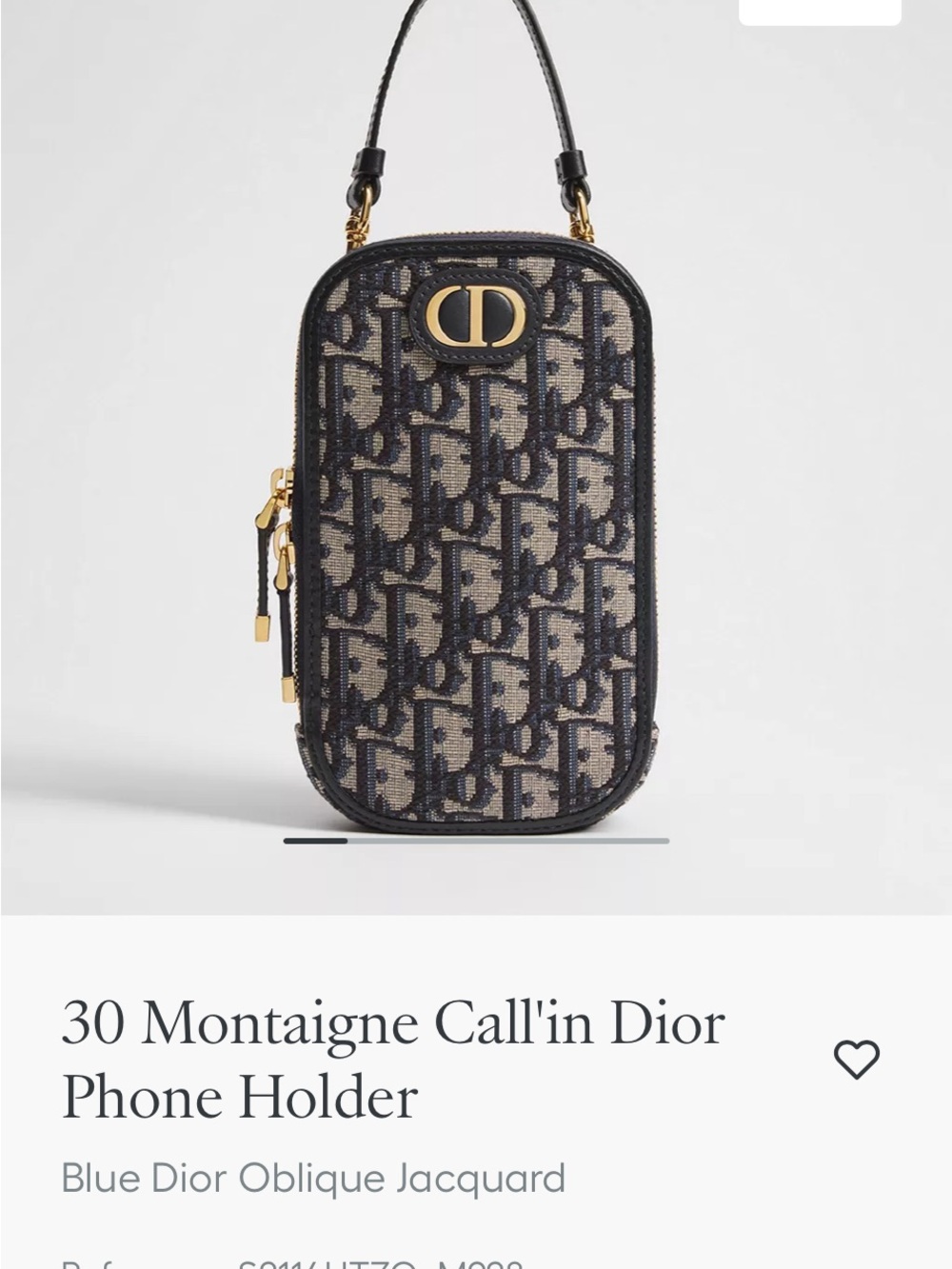 Dior 30 Montaigne Call'in Phone Holder - Blue Oblique - Never worn, as new